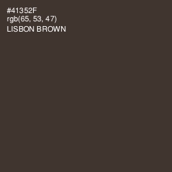 #41352F - Lisbon Brown Color Image